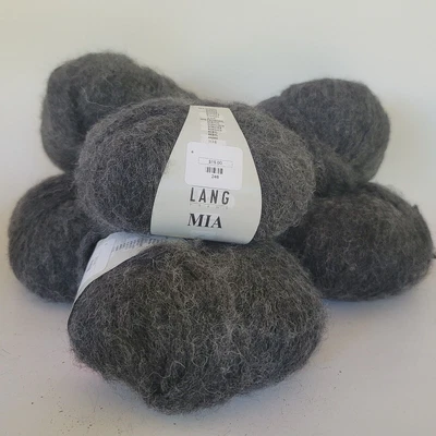 $39.99 • Buy Lot 6 Lang Yarn Mia Grey Alpaca Acrylic Aran  137 Yd Y03-2