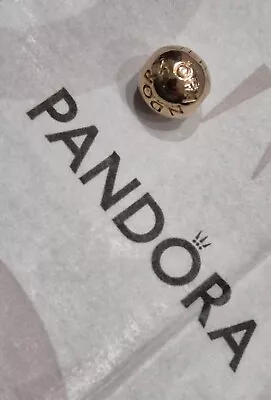 Genuine Pandora Rose Gold Logo Ball Clip Charm ALE R #781015 • £17