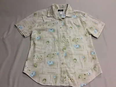 Vintage 80's Tapestry Button Down Flowered Silky Shirt Womens Ladies Small • $1.99
