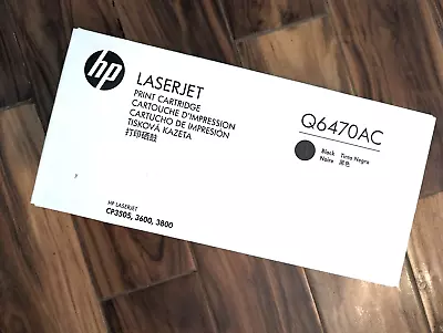 Genuine HP Q6470AC (501A) Black Toner Cartridge Laserjet CP3505 3600 3800 SEALED • $38.97