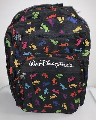 Walt Disney World Parks MultiColor Mickey Mouse Large Backpack-Authentic-New W/O • $38.99