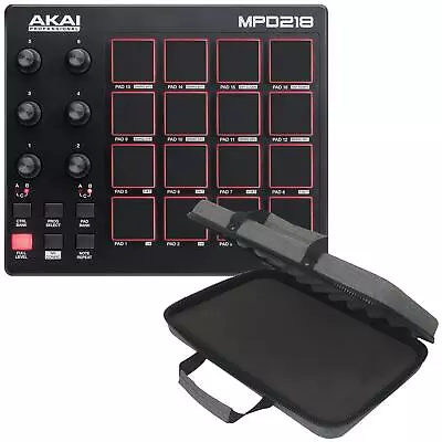 Akai Professional MPD218 MIDI USB Drum Beat Pad Controller With Software + Case • $150.40