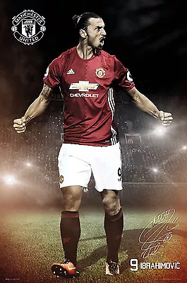 Zlatan Ibrahimovic Poster Manchester United 24  X 36  • $16.95