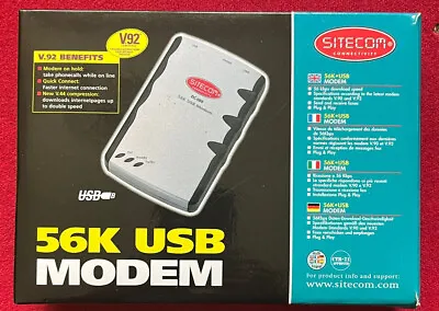 £15 • Buy Sitecom Connectivity V92 Benefits 56k Usb Modem Boxed Very Good Condition
