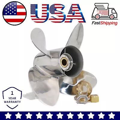 Stainless Steel Outboard Propeller 13x19 For Mercury 40-140HP 2/4 Stroke 15Tooth • $246