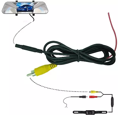 Backup Camera Rearview Camera Video Cable CVBS RCA Male Connector To 4 PIN Femal • $14.70