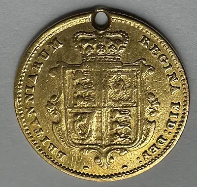 1858 United Kingdom Half 1/2 Sovereign Young Head Queen Victoria Gold Coin • $424.99
