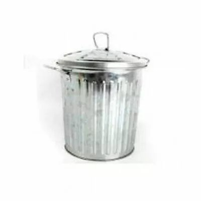  New 24cm Metal Bin Rubbish Waste Paper Kitchen Bedroom Bathroom Home Office Use • £5.99