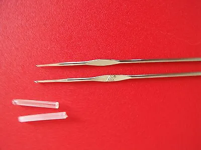 Metal/steel Crochet Hooks/needlessizes 10 And 6 (1.00 & 1.60 Mm) • $10.99