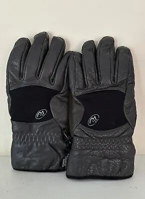 Cloudveil Schoeller Switzerland BLACK Leather Gloves Winter Ski Snow Men's S • $24.30