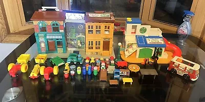 Vintage Fisher Price Little People - SESAME STREET & CLUBHOUSE HUGE LOT • $175