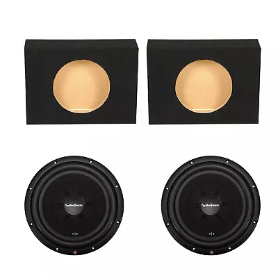 QPower Single 12 Inch Sub Box (2 Pack) And Rockford Fosgate Subwoofer (2 Pack) • $269.99