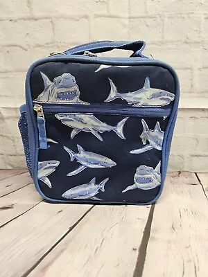 Pottery Barn Mckenzie Kids Blue Shark Lunchbox In Great Shape • £18.30