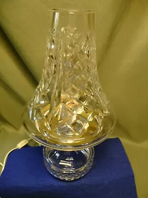 Vintage Waterford Crystal Electric Hurricane Table Lamp 12 3/4  • $129.99