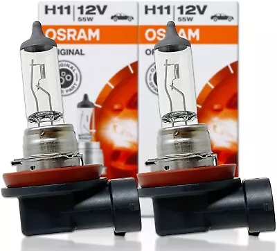 2PC H11 Halogen Light Bulb Osram Sylvania OEM 64211L+ 12V 55W • $15.95