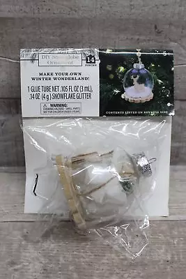 DIY Make Your Own Winter Wonderland Ornament Snow Globe -New • $4.99