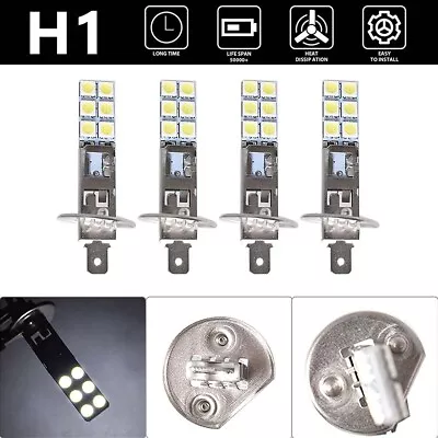 4x H1 LED Headlight Bulbs Conversion Kit High Low Beam Super Bright 6500K White • $11.10