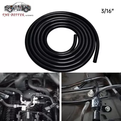 Silicone Vacuum Tubing Hose Line 5mm 3/16 Inch 10FT 130PSI Max Pressure Black • $11.99