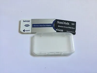  1pcs 4gb Sandisk Sony Compatible Memory Stick Pro Duo +adapter For Sony Cam • $18.99