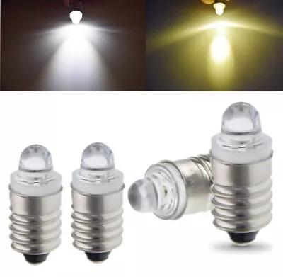 1-4 Flashlight Warm/White 3V E10 LED Bulb Screw Lamp Replace For Torch  Light • $2.45