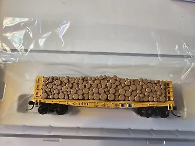 Atlas 50001433 N Scale Frisco SL-SF 42' Pulpwood Flat Car With Load #4301 • $23.90