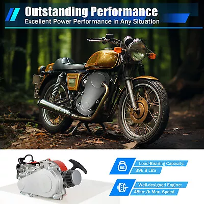 49CC 2STROKE HIGH PERFORMANCE ENGINE MOTOR For POCKET MINI BIKE SCOOTER ATV Alu • $58.90