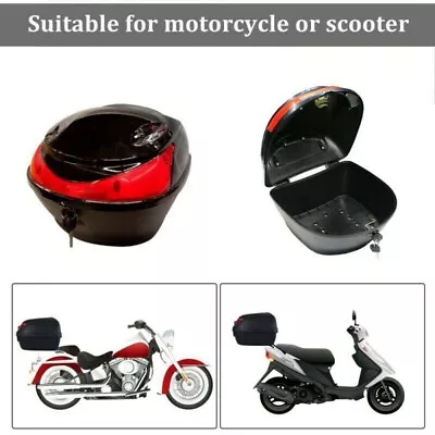 Motorcycle Scooter Trunk Rear Box Tail Luggage Storage Carrier Case With Locks • $40.42