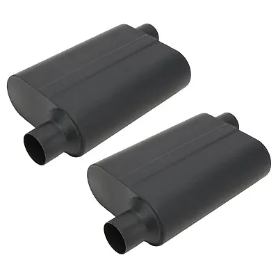 Welded Chamber Muffler 2.5 Inch Offset Inlet/Offset Outlet 2 PK • $74.99