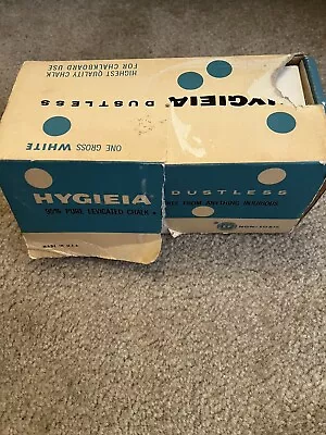 Vintage Dixon Hygieia Dustless 95% Levigated White Chalk - 140 Sticks • $15