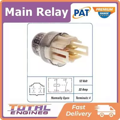 PAT Premium Main Relay Fits Holden Apollo JM 2.2L 4Cyl 5S-FE • $65.60