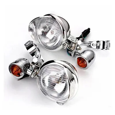 Passing Turn Signals Lamp Driving Fog Spot Lights Bar Kit For Harley Motorcycle • $44.13