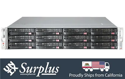 Supermicro 2U Server 12 Caddy Bay 3.5 LFF E ATX Storage Chassis SAS2 6GBPS Rail • $199