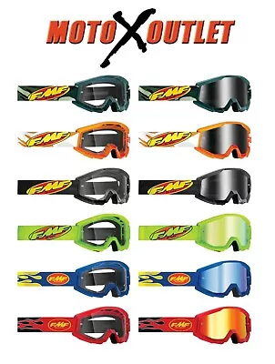 FMF Goggles Powercore Adult Motocross Dirt Bike Off Road UTV ATV Clear Mirrored • $24.99