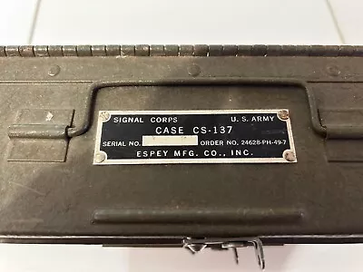 Vintage US Army WWII Signal Corps CS-137 Crystal Case • $55