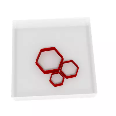 £3.69 • Buy MINI/TINY 1.5CM/2CM/3CM Hexagon Fondant Cutter Set Of 3 Icing Decoration Shape