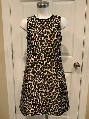 J. Crew Brown Leopard Animal Print Sleeveless Shift Dress Size 2 (US) • $32.40