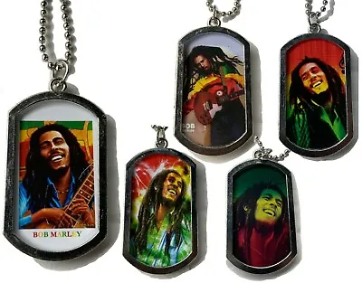 DOG TAG NECKLACE - Bob Marley #1 Jamaica Reggae One Love Peace Rastafarian Gift • $11.50