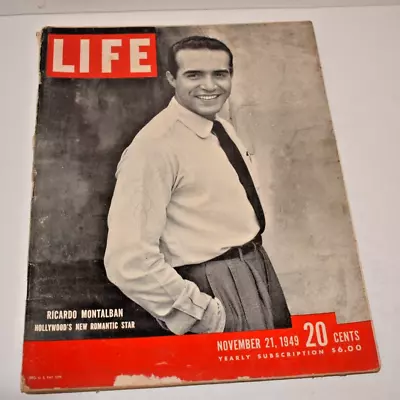 Vintage November 21 1949 Life Magazine - Ricardo Montalban On Cover • $4.95