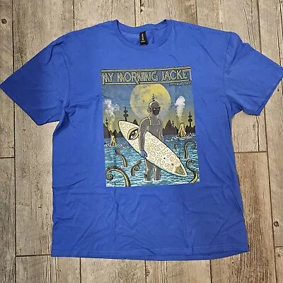 My Morning Jacket T Shirt Size XL 2015 Gildan Blue Alternative Indie Band Tee • $20.99