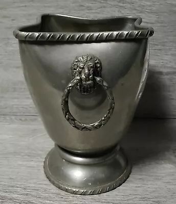 Antique PELTRO DELFI Etain Veritable 95% Pewter Zinn Tin Silver Plated Vase • £23.99