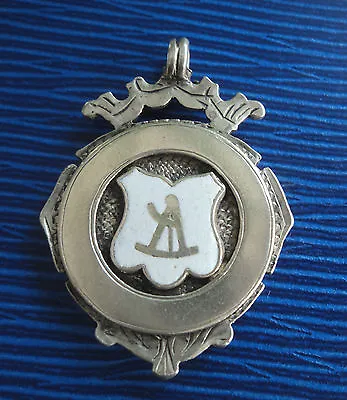 Vintage Sterling Silver & Enamel Masonic Fob Medal / Pendant H/m 1909 Birmingham • £89