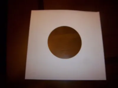 10 Ct 7  45 RPM White Paper Inner Sleeves/hole For Viewing Label Record • $8.99