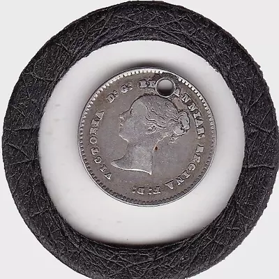 1859  Queen  Victoria   Maundy  Two D  - M2d  -  Silver  (92.5%)  Coin  (Holed) • $7.16