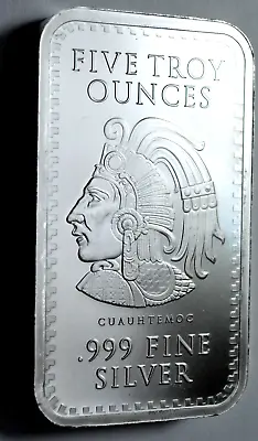 5 Oz 999 Silver Bar Aztec Mayan Calendar Collectible Giant Bar Bullion Rare NR$ • $102.50