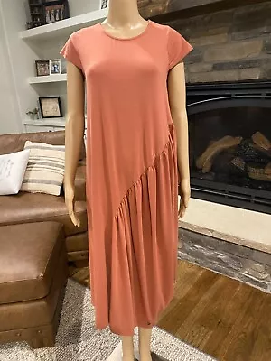 Ginger Mary Women's Size 32 Dusty Rose Asymmetrical Midi Dress *** • $13