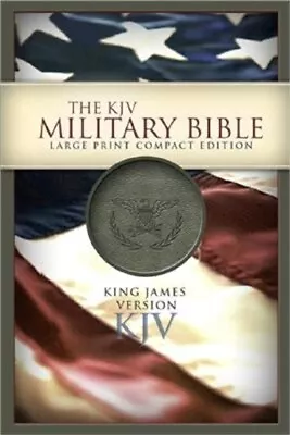 Military Bible-KJV-Large Print Compact (Leather / Fine Binding) • $20.34