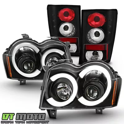 $355.99 • Buy 2005-2006 Jeep Grand Cherokee LED DRL Projector Headlights+Tail Lights Lamps Set