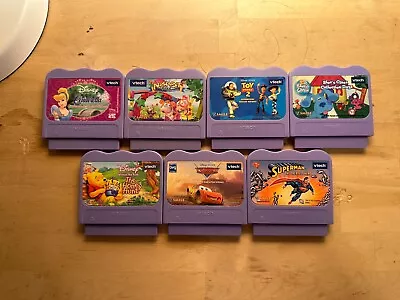 Vtech VSmile Lot Of 7 Untested Game Cartridges - Superman Toy Story • $24.95