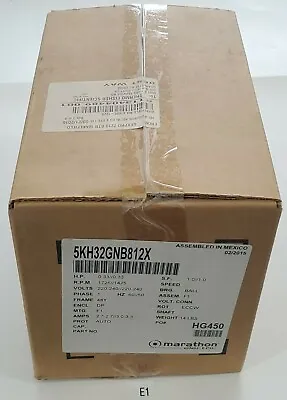 *NEW* Marathon Electric 5KH32GNB812X 1/3 HP 1725/1425 RPM 220-240V DP 48Y 1PHASE • $225