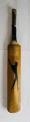 SLAZENGER Super Test Vintage English Willow Wooden Cricket Bat Antique WORN • $71.20